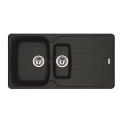 Franke Antea Fragranite 1.5 Bowl Inset Kitchen Sink Reversible AZG 651-97 - Onyx - 114.0532.314