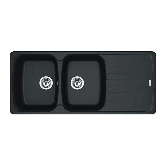 Franke Antea Fragranite 2 Bowl Inset Kitchen Sink Reversible AZG 621-116 - Onyx - 114.0532.318