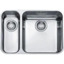 Franke Largo 1.5 Bowl Undermount Sink With Left Hand Small Bowl LAX 160-36-16 - Stainless Steel - 122.0156.345