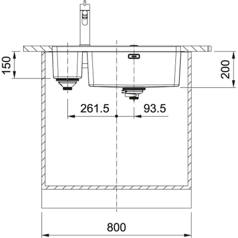 Franke Mythos 1.5 Bowl Undermount Kitchen Sink With LH Small Bowl MYX 160-50-16 - Stainless Steel - 122.0606.920 - Image 2