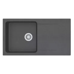 Franke Orion 1 Bowl Tectonite Inset Kitchen Sink Black Reversible 940 X 510mm