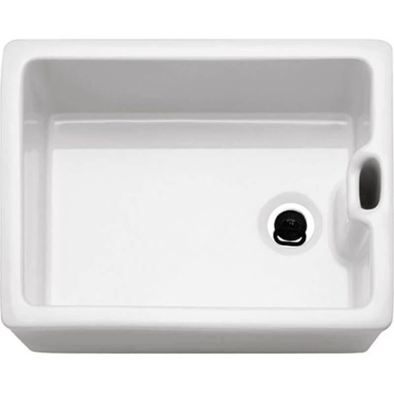 Franke Belfast 1 Bowl Ceramic Kitchen Sink BAK 710-53 Reversible - White - 130.0305.150
