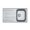 Franke Antea 1 Bowl Inset Kitchen Sink Reversible AZN 611-86 - Stainless Steel - 101.0489.523