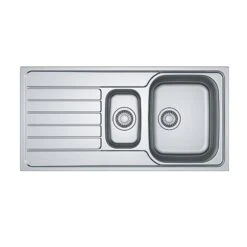 Franke Spark 1.5 Bowl Kitchen Sink With Reversible Drainer SKX 651-100 - Stainless Steel - 101.0489.947