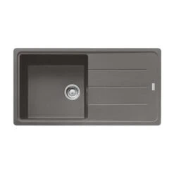 Franke Basis 1 Bowl Fragranite Kitchen Sink Reversible BFG 611-78 - Stone Grey - 114.0484.967