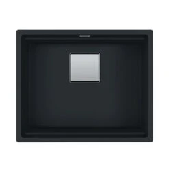 Franke Kubus 2 1 Bowl Undermount Fragranite Kitchen Sink KNG 110-52 - Matt Black - 125.0630.442