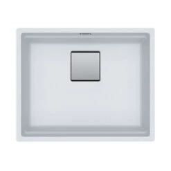 Franke Kubus 2 1 Bowl Undermount Fragranite Kitchen Sink KNG 110-52 - Polar White - 125.0633.725