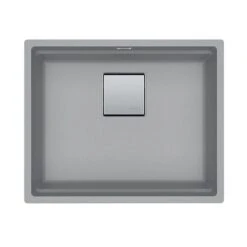 Franke Kubus 2 1 Bowl Undermount Fragranite Kitchen Sink KNG 110-52 - Stone Grey - 125.0633.728