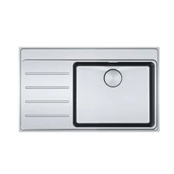 Franke Mythos Plus 1 Bowl Inset Kitchen Sink With Left Hand Drainer MYX 211-86 - Stainless Steel - 127.0640.219