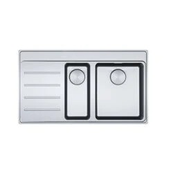 Franke Mythos Plus 1.5 Bowl Inset Kitchen Sink With Left Hand Drainer MYX 251-86 - Stainless Steel - 127.0640.514