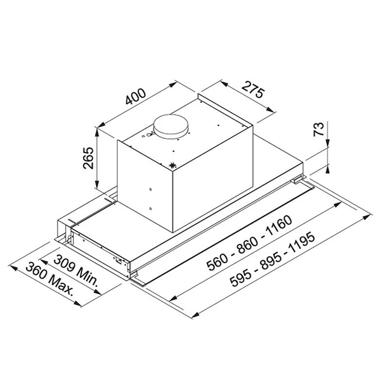 Franke Atmos 90cm Steam Off Built In Ceiling Cooker Hood - Stainless Steel - FSO 904 BI AC - 305.0504.066 - Image 4