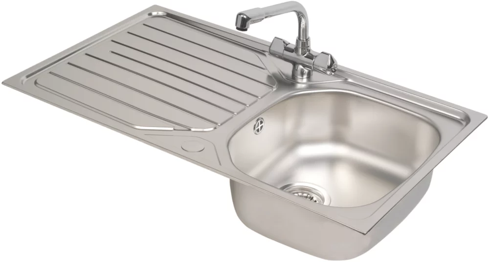 Franke Reno / Danube 1 Bowl Stainless Steel Inset Sink & Mixer Tap 860 X 500mm - Image 4