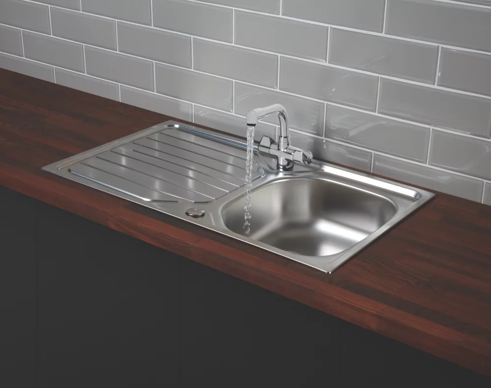 Franke Reno / Danube 1 Bowl Stainless Steel Inset Sink & Mixer Tap 860 X 500mm - Image 5