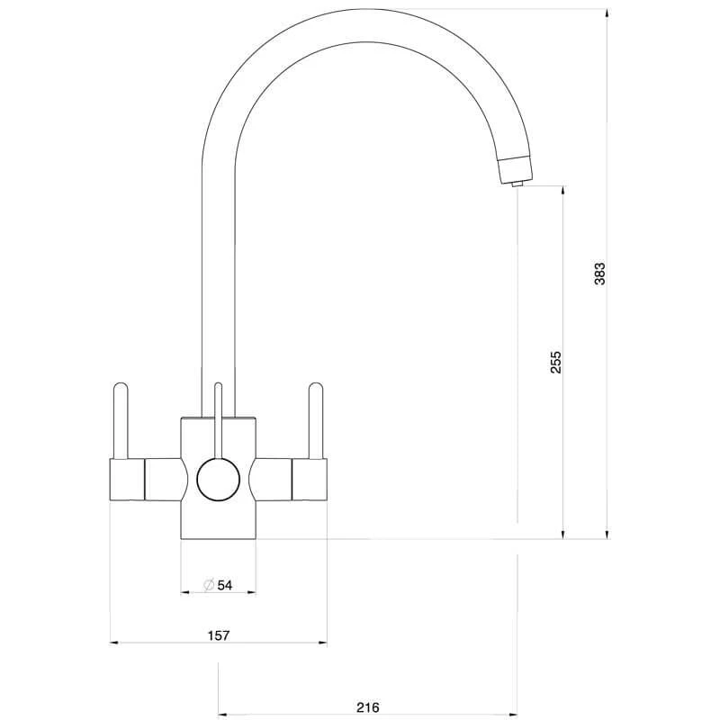Franke Atessa 3-in-1 Filter Kitchen Tap - Chrome - 120.0486.825 - Image 2