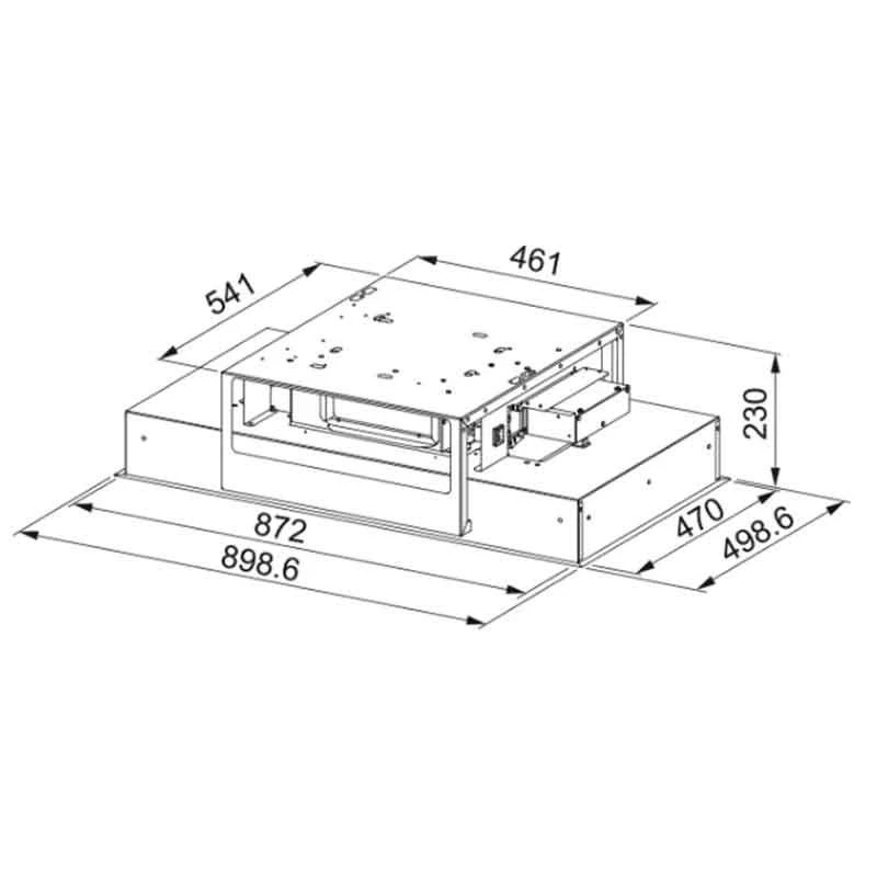 Franke Mythos Full Light Ceiling Cooker Hood - 90cm - FCMY 90 C WHG A FL - White - 350.0679.886 - Image 3
