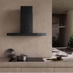 Franke Mythos T Shape 90cm Chimney Air Hub Cooker Hood FTMY AH BK MATT F90 - Black - 325.0679.323