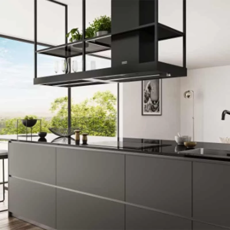 Franke Mythos T-Shelf Island Cooker Hood 180cm - FMY BK MATT F180 FRANKE - Matt Black - 325.0678.073