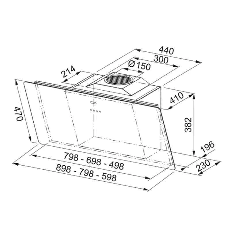 Franke Smart Angled Cooker Hood 90cm FSMA 905 WH - White - 330.0678.832 - Image 2