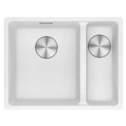 Franke Maris 1.5 Bowl Undermount Fragranite Kitchen Sink MRG 160-34-15 - Right Hand - Polar White - 125.0688.520