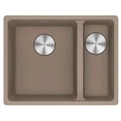Franke Maris 1.5 Bowl Undermount Fragranite Kitchen Sink MRG 160-34-15 - Right Hand - Oyster - 125.0688.522