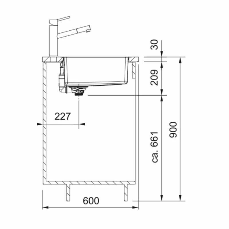 Franke Maris 1 Bowl Slim Top Inset Kitchen Sink MRX 210 55 - Stainless Steel - 127.0553.962 - Image 4