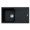 Franke Urban 1 Bowl Inset Fragranite Kitchen Sink Reversible UBG 611-86 - Matt Black & Colourline Waste - 114.0689.378