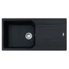 Franke Urban 1 Bowl Inset Fragranite Kitchen Sink Reversible UBG 611-100 - Matt Black & Colourline Waste - 114.0689.384