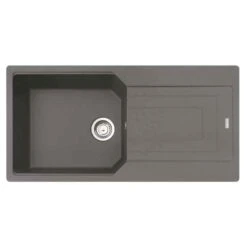 Franke Urban 1 Bowl Inset Fragranite Kitchen Sink Reversible UBG 611-100 - Stone Grey - 114.0689.385